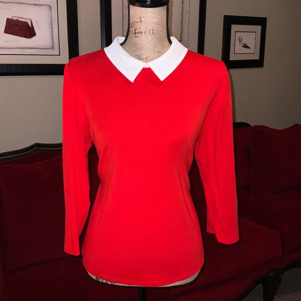 Red Riley & Rae Collard Blouse!